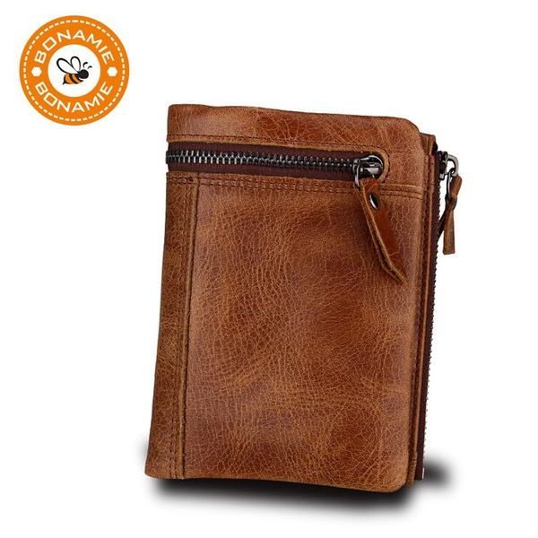 wallets bonamie genuine leather men rfid brown & id holders male cowhide short wallet with zipper pocket, Red;black
wallets bonamie genuine leather men rfid brown & id holders male cowhide short wallet with zipper pocket, Red;black