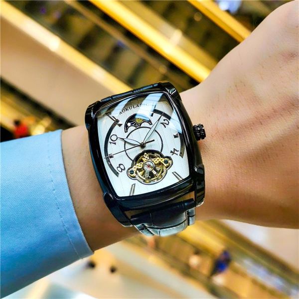 wristwatches aokulasic men mechanical automatic mens brand fashion waterproof luxury man watch tourbillon erkek kol saati, Slivery;brown
wristwatches aokulasic men mechanical automatic mens brand fashion waterproof luxury man watch tourbillon erkek kol saati, Slivery;brown