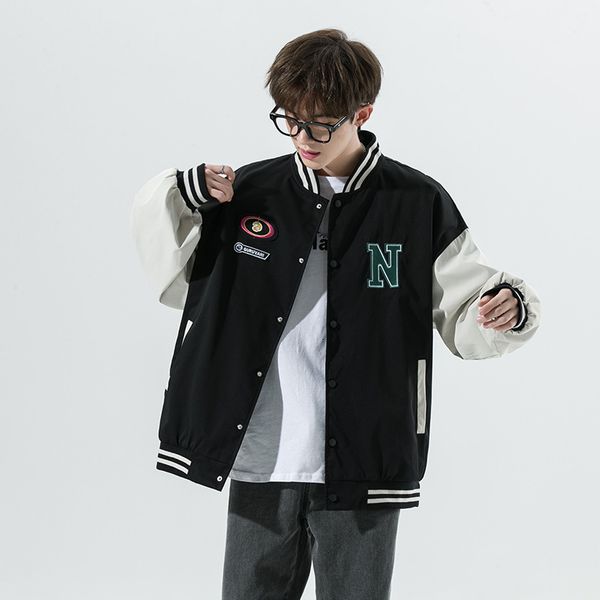 american baseball et men's summer spring and autumn leisure high street ins hip hop loose college color blocking trend et, Black;brown
american baseball et men's summer spring and autumn leisure high street ins hip hop loose college color blocking trend et, Black;brown