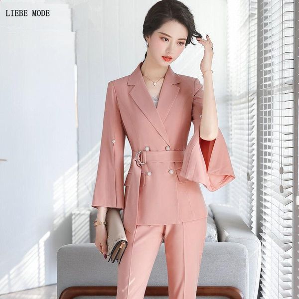 women's suits & blazers elegant two pieces party special outfit women pink black white formal pant ladies office wear slit sleeve belt, White;black
women's suits & blazers elegant two pieces party special outfit women pink black white formal pant ladies office wear slit sleeve belt, White;black