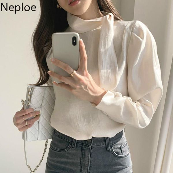 women's blouses & shirts neploe korean chic stand collar long sleeve solid blouse autumn spring 2021 lace up pleat design blusas mujer, White
women's blouses & shirts neploe korean chic stand collar long sleeve solid blouse autumn spring 2021 lace up pleat design blusas mujer, White