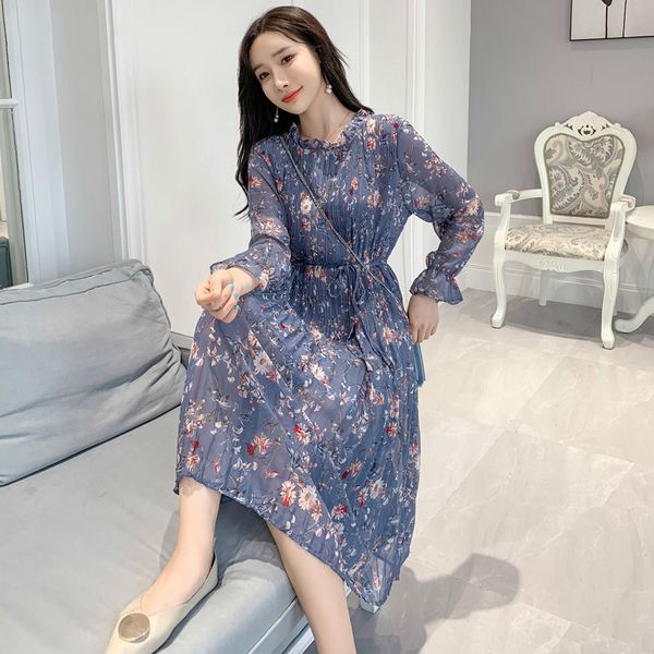 spring summer women o-neck chiffon dress flare sleeve a-line loose femme floral printed female mid-length vestidos 210423, Black;gray
spring summer women o-neck chiffon dress flare sleeve a-line loose femme floral printed female mid-length vestidos 210423, Black;gray