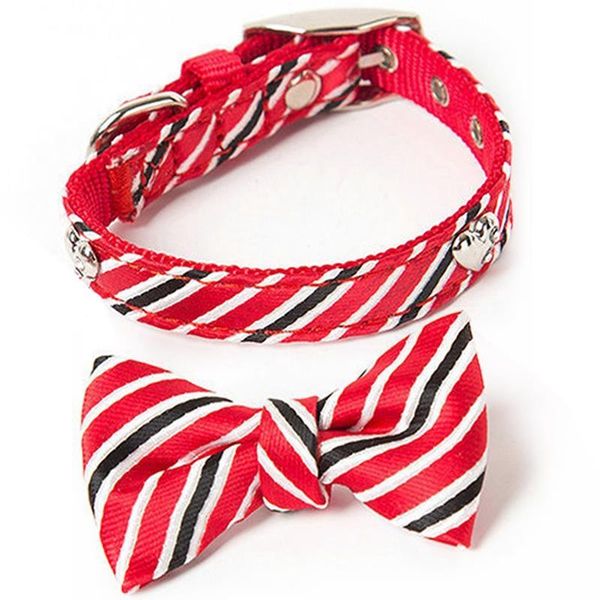 dog apparel polyester cat collar solid stripe bowknot puppy collars with bell adjustable safety buckle cats bow tie pets accessories
dog apparel polyester cat collar solid stripe bowknot puppy collars with bell adjustable safety buckle cats bow tie pets accessories