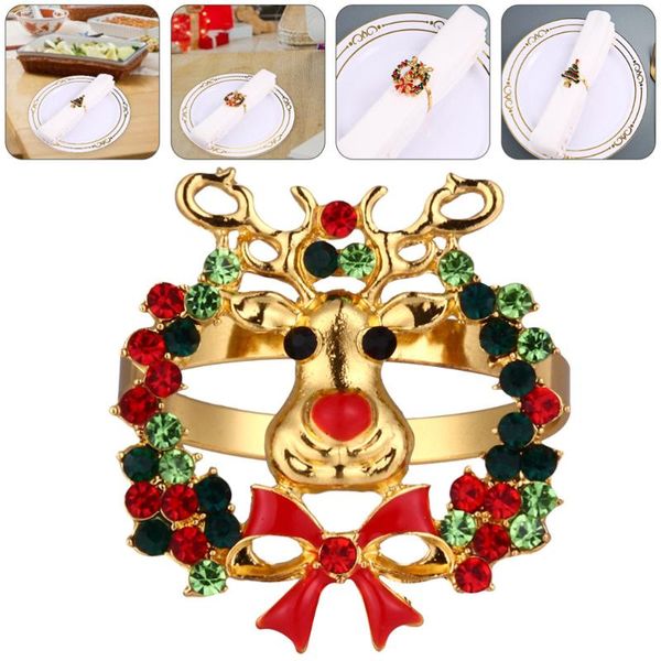 napkin rings 4 pcs xmas ring buckle dinner chic for restaurant el cafe home