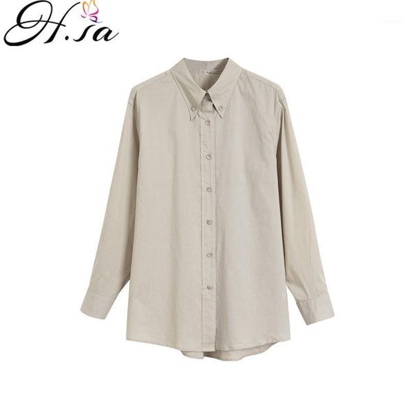 women's blouses & shirts h.sa women blouse casual 2021 botton elegant turn-down long sleeve tunic summer solid colour korean shirt, White
women's blouses & shirts h.sa women blouse casual 2021 botton elegant turn-down long sleeve tunic summer solid colour korean shirt, White