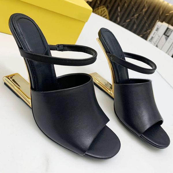 2022 summer luxury designers slippers high heeled sandals real leather design heel height 8 5 cm 8 colors and 235o, Black
2022 summer luxury designers slippers high heeled sandals real leather design heel height 8 5 cm 8 colors and 235o, Black