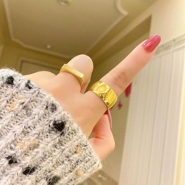 wedding rings stainless steel european and american french simple smooth air quality design small luxury index finger ring for women, Slivery;golden
wedding rings stainless steel european and american french simple smooth air quality design small luxury index finger ring for women, Slivery;golden