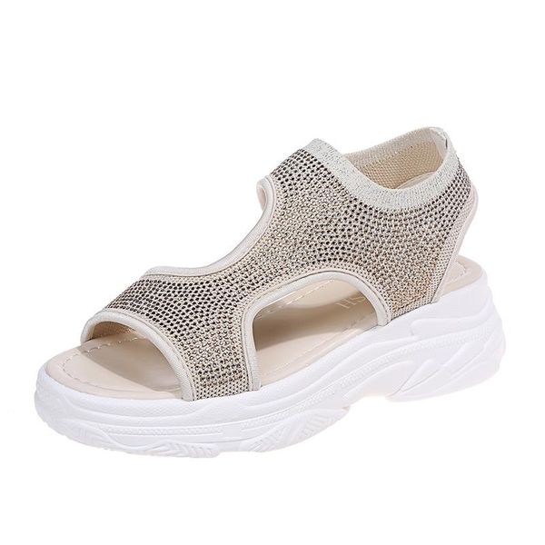 sandals women's summer open toe thick sole hollow inlaid diamond casual fashion elastic foot set lazy shoes big size 40, Black
sandals women's summer open toe thick sole hollow inlaid diamond casual fashion elastic foot set lazy shoes big size 40, Black