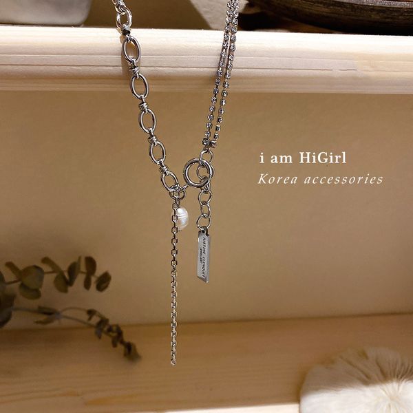 chain women pendants korean diamond inlaid pearl pendant necklace with simple and fashionable personality, Silver
chain women pendants korean diamond inlaid pearl pendant necklace with simple and fashionable personality, Silver