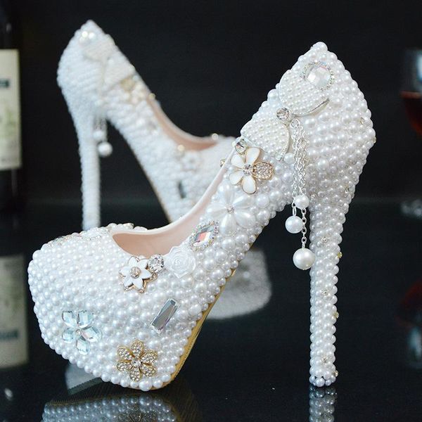 tassel pealrs custom handmade bling luxury sparkle elegant white round head high heel bride wedding big size shoes dress, Black
tassel pealrs custom handmade bling luxury sparkle elegant white round head high heel bride wedding big size shoes dress, Black