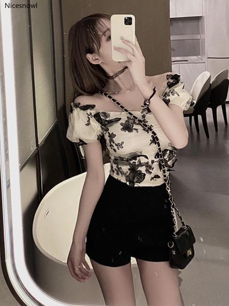 nicesnowl french non-mainstream embroidered mesh casual shorts set 2021 women's summer fashion two-piece suits & blazers, White;black
nicesnowl french non-mainstream embroidered mesh casual shorts set 2021 women's summer fashion two-piece suits & blazers, White;black