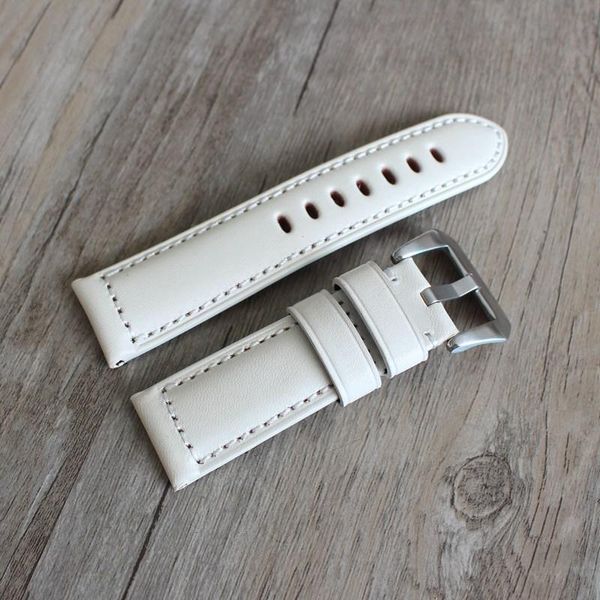 watch bands 24mm white cow leather strap handmade business formal men's belt, Black;brown
watch bands 24mm white cow leather strap handmade business formal men's belt, Black;brown