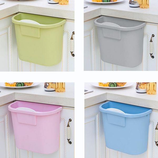 waste bins wall-mounted trash can kitchen cabinet hanging rack