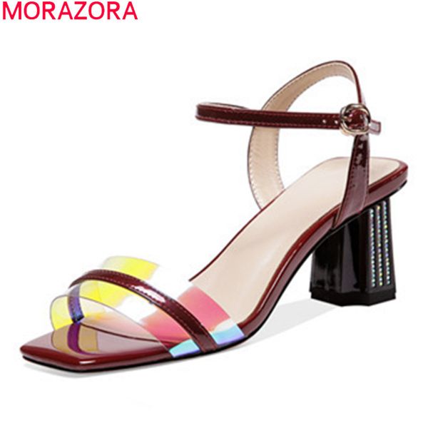 morazora brand summer women sandals genuine leather buckle ladies shoes mixed colors classic high heels party shoes 210506, Black
morazora brand summer women sandals genuine leather buckle ladies shoes mixed colors classic high heels party shoes 210506, Black