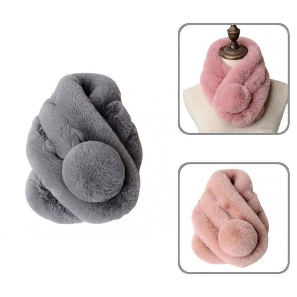 scarves classic thickened plush scarf wrap winter comfy noble, Blue;gray