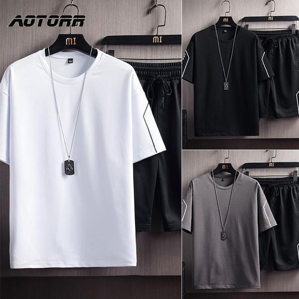 men's tracksuits tracksuit summer t-shirt +shorts sets casual fashion 2 pieces simple pure color 2021 short sleeves tee, Gray
men's tracksuits tracksuit summer t-shirt +shorts sets casual fashion 2 pieces simple pure color 2021 short sleeves tee, Gray