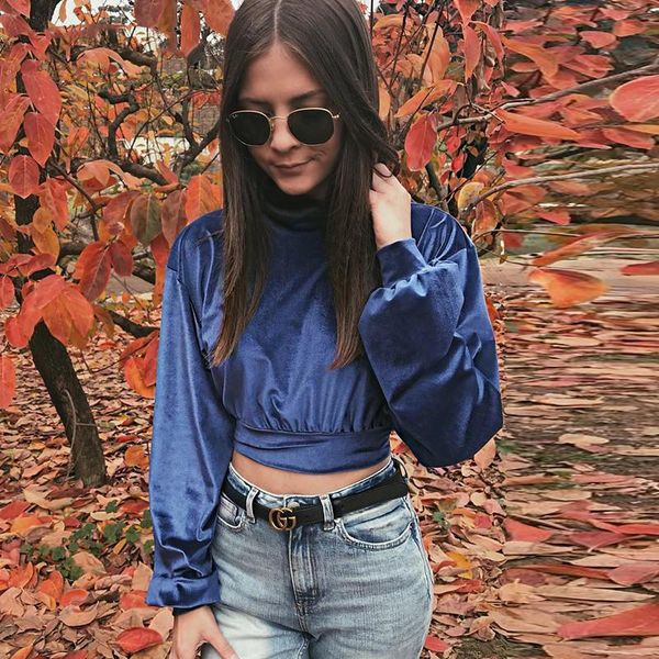 women's sweaters streetwear velvet pullover autumn winter korean sweatshirt solid color turtleneck long sleeve crop harajuku wear, White;black
women's sweaters streetwear velvet pullover autumn winter korean sweatshirt solid color turtleneck long sleeve crop harajuku wear, White;black