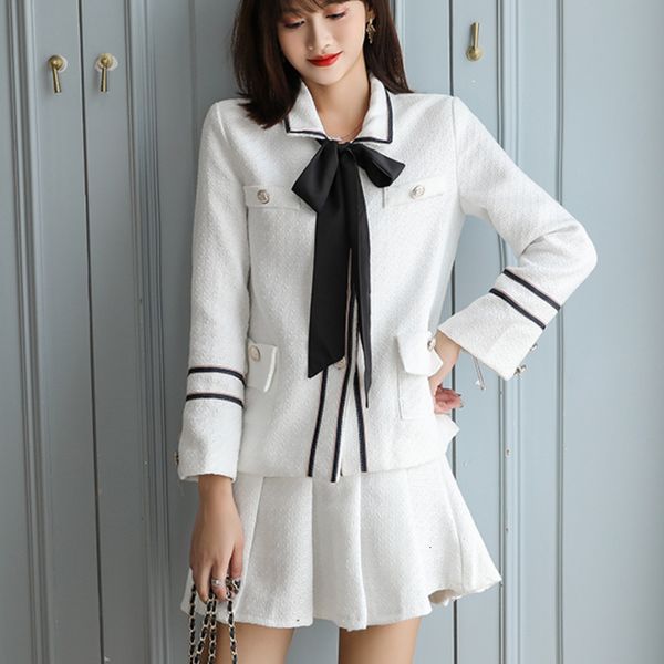 women's sweaters korean style 2-piece wool, women's clothes for autumn and winter, tweed coat + skirt plissate 5or7, White;black
women's sweaters korean style 2-piece wool, women's clothes for autumn and winter, tweed coat + skirt plissate 5or7, White;black