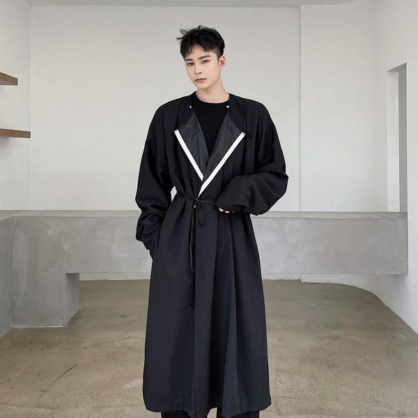 men's trench coats trenchcoat men dark black stripe japanese harajuku streetwear long coat man fashion show belt windbreaker cardigan j, Tan;black
men's trench coats trenchcoat men dark black stripe japanese harajuku streetwear long coat man fashion show belt windbreaker cardigan j, Tan;black