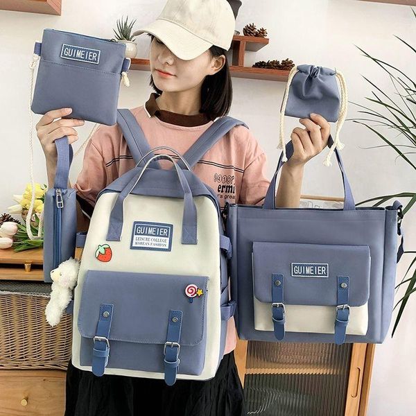 backpack 2021 5pcs backpacks for female korean edition schoolbag primary and secondary school students with capacity
backpack 2021 5pcs backpacks for female korean edition schoolbag primary and secondary school students with capacity