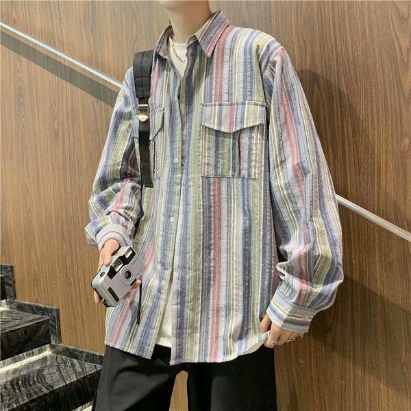 men's casual shirts shirt cotton stripe personality dress fashion handsome autumn and winter tidal current surprise price, White;black
men's casual shirts shirt cotton stripe personality dress fashion handsome autumn and winter tidal current surprise price, White;black