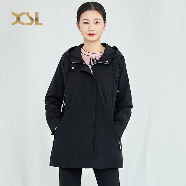 women's trench coats spring coat 2021 windbreaker middle age and autumn large loose jacket, Tan;black
women's trench coats spring coat 2021 windbreaker middle age and autumn large loose jacket, Tan;black