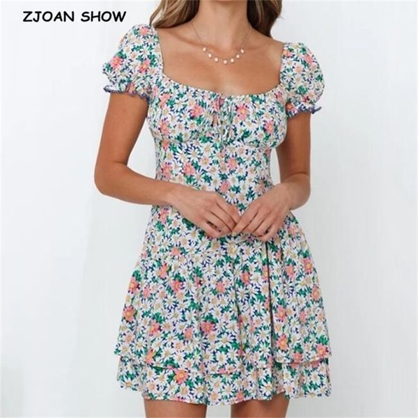 spring summer french daisy floral print mini dress short sleeve tie square neck ruffles a-lined tea dresses 210429, Black;gray
spring summer french daisy floral print mini dress short sleeve tie square neck ruffles a-lined tea dresses 210429, Black;gray