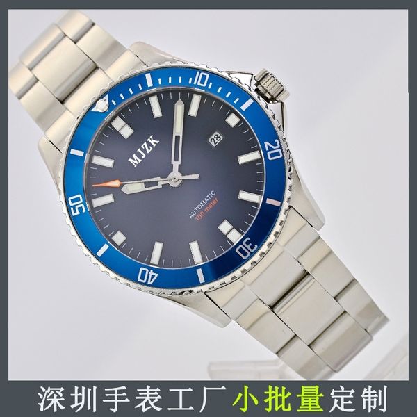 swiss refined steel incomplete mechanical watch black blue green diving ghost men's quartz watch, Slivery;brown
swiss refined steel incomplete mechanical watch black blue green diving ghost men's quartz watch, Slivery;brown