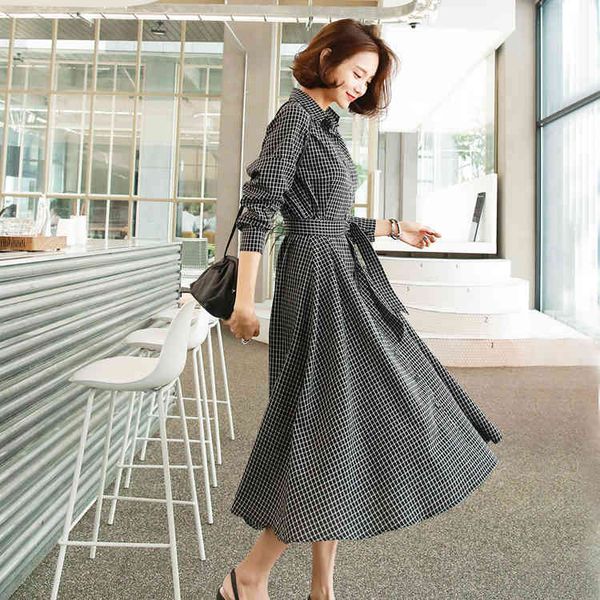 casual dresses long shirt women korea new autumn chic sleeves black and white check slim frenulum style deke, Black;gray
casual dresses long shirt women korea new autumn chic sleeves black and white check slim frenulum style deke, Black;gray