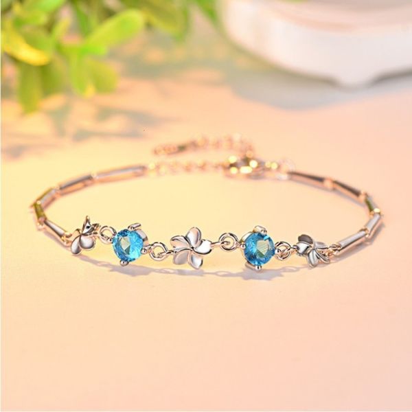 japanese and korean version of four leaf clover zircon women's fashion jasmine flower bracelet silver plated copper hand jewelry, Black
japanese and korean version of four leaf clover zircon women's fashion jasmine flower bracelet silver plated copper hand jewelry, Black