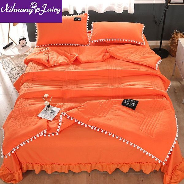bedding sets korean style air-conditioning quilt, summer cool washed cotton lace thin three-piece set, four-piece
bedding sets korean style air-conditioning quilt, summer cool washed cotton lace thin three-piece set, four-piece
