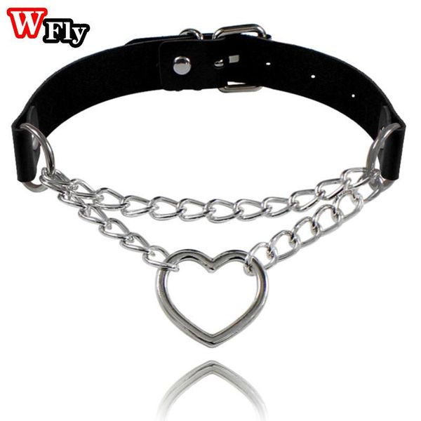 chains women girl clavicle chain leather heart-shaped collar abstinence neck band punk disco choker necklace gothic strap, Silver
chains women girl clavicle chain leather heart-shaped collar abstinence neck band punk disco choker necklace gothic strap, Silver
