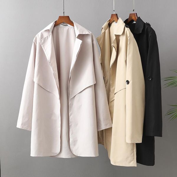 plus size outerwear & coats spring 2021 women trench coat fashion casual clothes female jacket epaulet double layer chaqueta de mujeres, Black
plus size outerwear & coats spring 2021 women trench coat fashion casual clothes female jacket epaulet double layer chaqueta de mujeres, Black