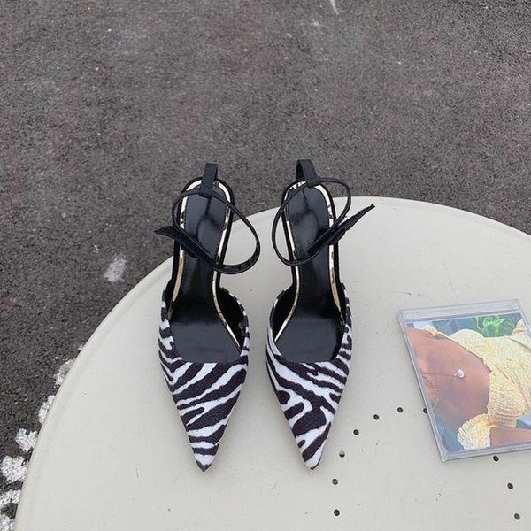 dress shoes zebra pattern back strap pointed toe sandals women thin high heels pumps party slingback sandal chaussure, Black
dress shoes zebra pattern back strap pointed toe sandals women thin high heels pumps party slingback sandal chaussure, Black