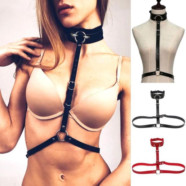 belts women harajuku pu leather statement harness buckle punk choker collar body waist necklace club party bondaged, Black;brown
belts women harajuku pu leather statement harness buckle punk choker collar body waist necklace club party bondaged, Black;brown