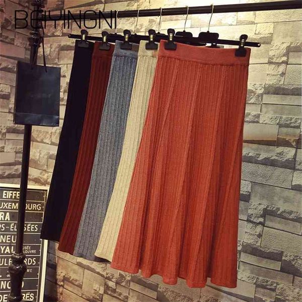 knitted skirt women solid korean 5colors vintage a line skirts spring high elastic waist fashion office lady saia jupe 210506, Black
knitted skirt women solid korean 5colors vintage a line skirts spring high elastic waist fashion office lady saia jupe 210506, Black
