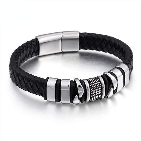 tennis haolynjoy genuine cowhide leather bracelet men stainless steel black charm wrap bangle jewelry homme accessories, Golden;silver
tennis haolynjoy genuine cowhide leather bracelet men stainless steel black charm wrap bangle jewelry homme accessories, Golden;silver