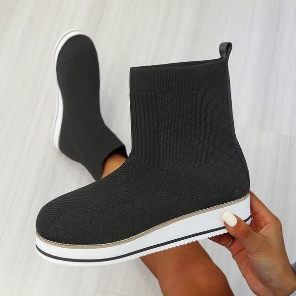 boots winter high-platform shoes knit ankle knitting snow gladiator motorcycle mujer boots wzqz, Black
boots winter high-platform shoes knit ankle knitting snow gladiator motorcycle mujer boots wzqz, Black