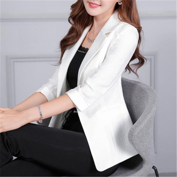 women's suits & blazers 2021 autumn women and jackets solid color jacket cotton slim suit one button big size blazer zy3130, White;black
women's suits & blazers 2021 autumn women and jackets solid color jacket cotton slim suit one button big size blazer zy3130, White;black