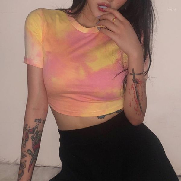 summer o-neck tie-dye printing shorts sleeve t shirt women crop female fashion women's t-shirt, White
summer o-neck tie-dye printing shorts sleeve t shirt women crop female fashion women's t-shirt, White