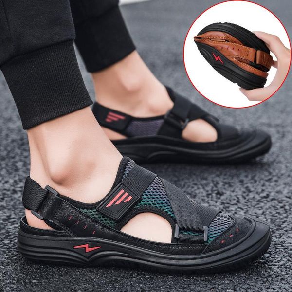 sandals genuine leather man summer mens shoes breathable casual sandal beach classic outdoor sneakers sandalia masculina, Black
sandals genuine leather man summer mens shoes breathable casual sandal beach classic outdoor sneakers sandalia masculina, Black