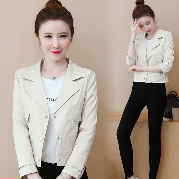 women's jackets #9408 slim short for women casual spring autumn long sleeve jacket coat ladies v-neck outwear female white black green, Black;brown
women's jackets #9408 slim short for women casual spring autumn long sleeve jacket coat ladies v-neck outwear female white black green, Black;brown