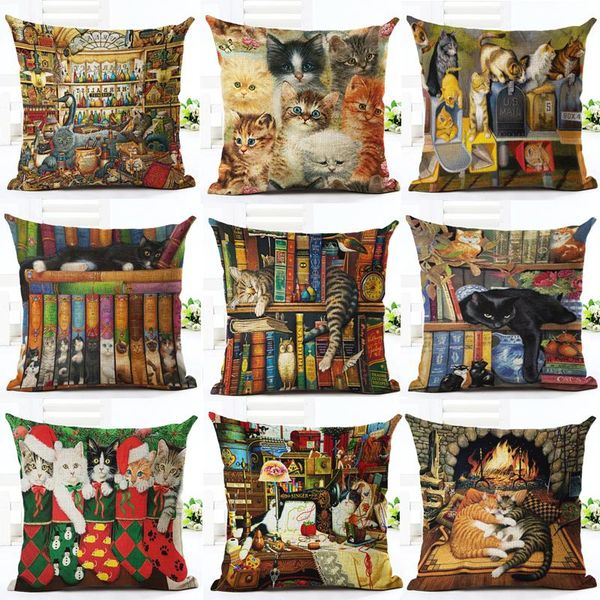 cute cat printed pattern cotton linen decorative pillow case pillowcase christmas chair cushion cover home decoration cushion/decorative
cute cat printed pattern cotton linen decorative pillow case pillowcase christmas chair cushion cover home decoration cushion/decorative