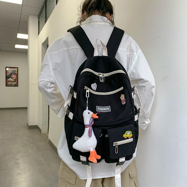 school bags harajuku fashion for girls kawaii pure color trend women backpack nylon large capacity waterproof travel
school bags harajuku fashion for girls kawaii pure color trend women backpack nylon large capacity waterproof travel
