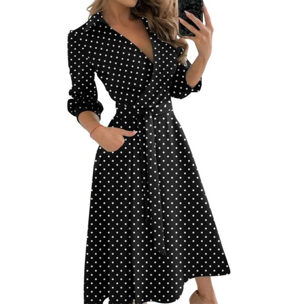 casual dresses women summer dot letter print v-neck three quarter sleeve belt irregular dress elegant office lady wear 2021, Black;gray
casual dresses women summer dot letter print v-neck three quarter sleeve belt irregular dress elegant office lady wear 2021, Black;gray