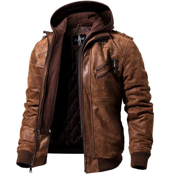men's fur & faux pu leather hooded zipper embellished jacket fashion moto bike coat large size high-grade drop clothes, Black
men's fur & faux pu leather hooded zipper embellished jacket fashion moto bike coat large size high-grade drop clothes, Black