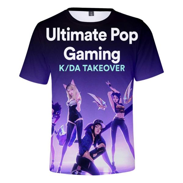 women's t-shirt kda the baddest 3d t shirt women men summer short sleeve harajuku tshirt ahri akali evelynn all out cosplay clothes, White
women's t-shirt kda the baddest 3d t shirt women men summer short sleeve harajuku tshirt ahri akali evelynn all out cosplay clothes, White