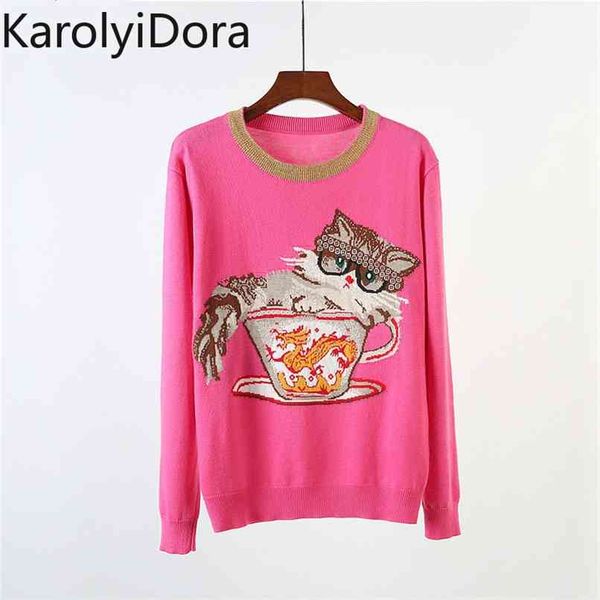 spring autumn jumper sueter mujer runway design knitted pullover fashion long sleeve dragon jacquard winter women pink sweater 210520, White;black
spring autumn jumper sueter mujer runway design knitted pullover fashion long sleeve dragon jacquard winter women pink sweater 210520, White;black