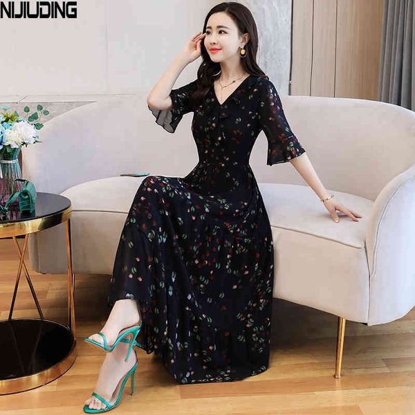 women chiffon dresses summer short sleeve v-neck dress female floral printting butterfly elegant 210514, Black;gray
women chiffon dresses summer short sleeve v-neck dress female floral printting butterfly elegant 210514, Black;gray