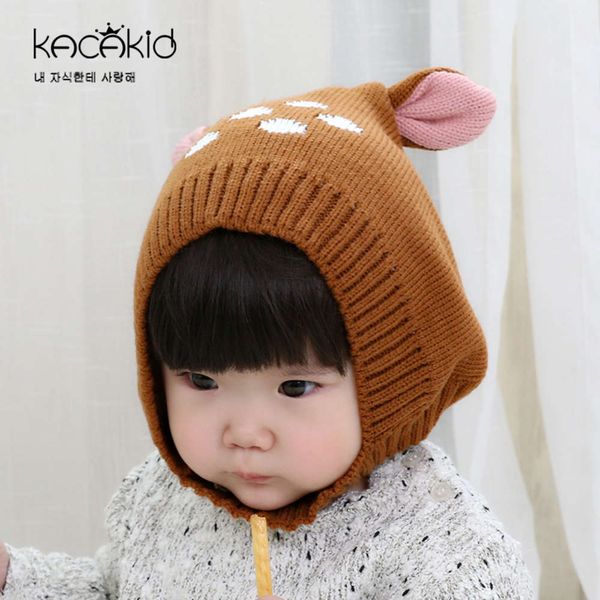 special autumn and winter children's cap baby cute sika deer ear cartoon knitting warm wool, Yellow 
special autumn and winter children's cap baby cute sika deer ear cartoon knitting warm wool, Yellow